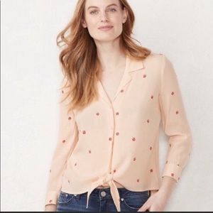 Strawberry print blouse